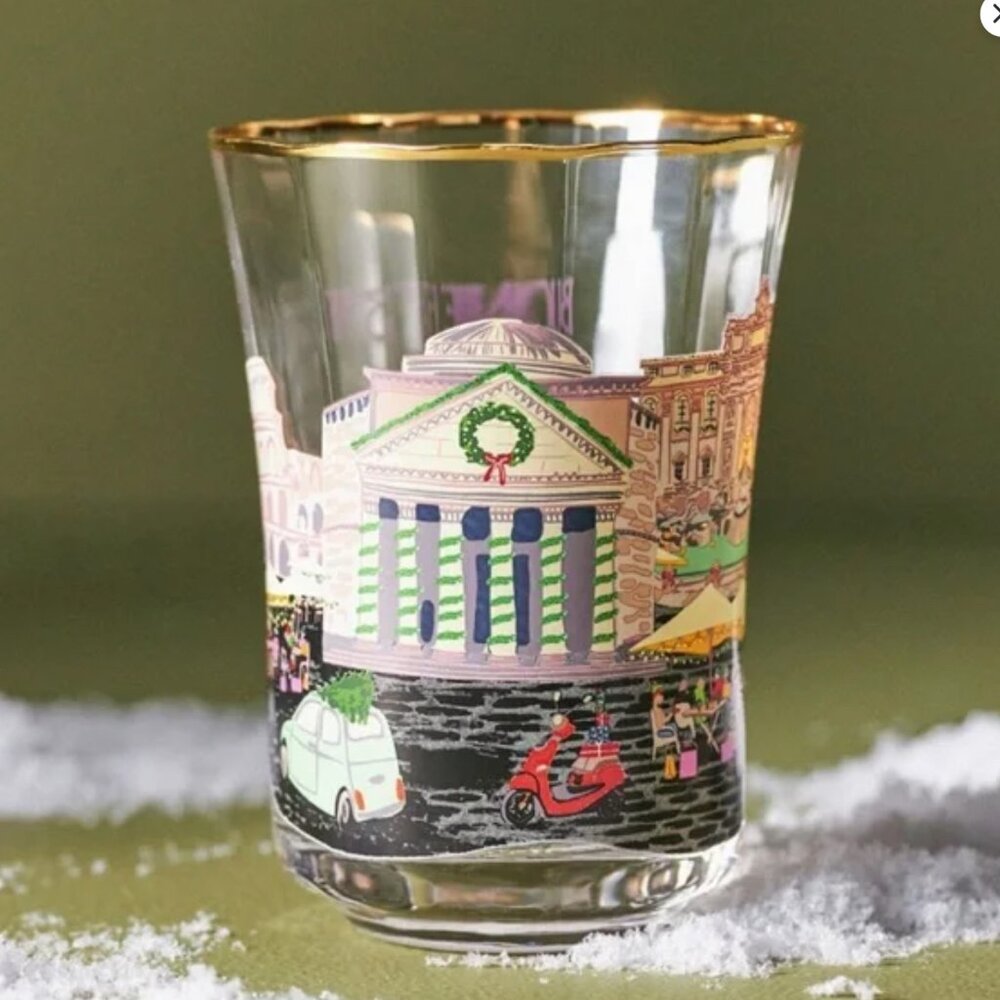 Anthropologie "Holiday in the City - Rome" Juice Glass